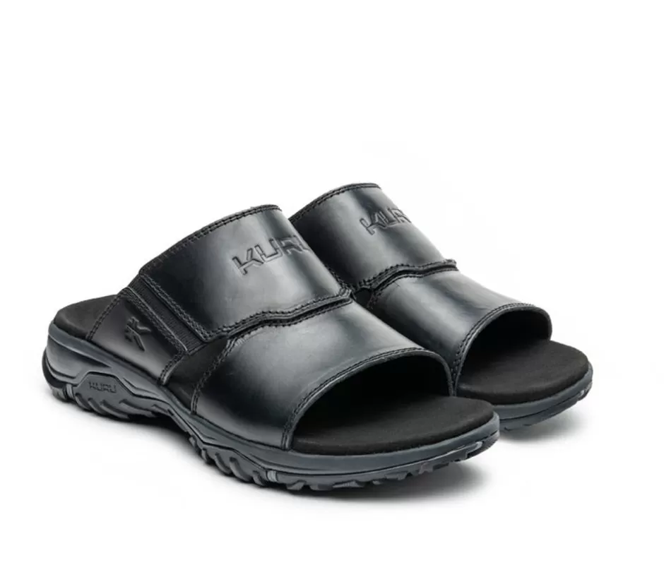 Sandals<KURU Footwear Cove Jet Black-Slate Gray