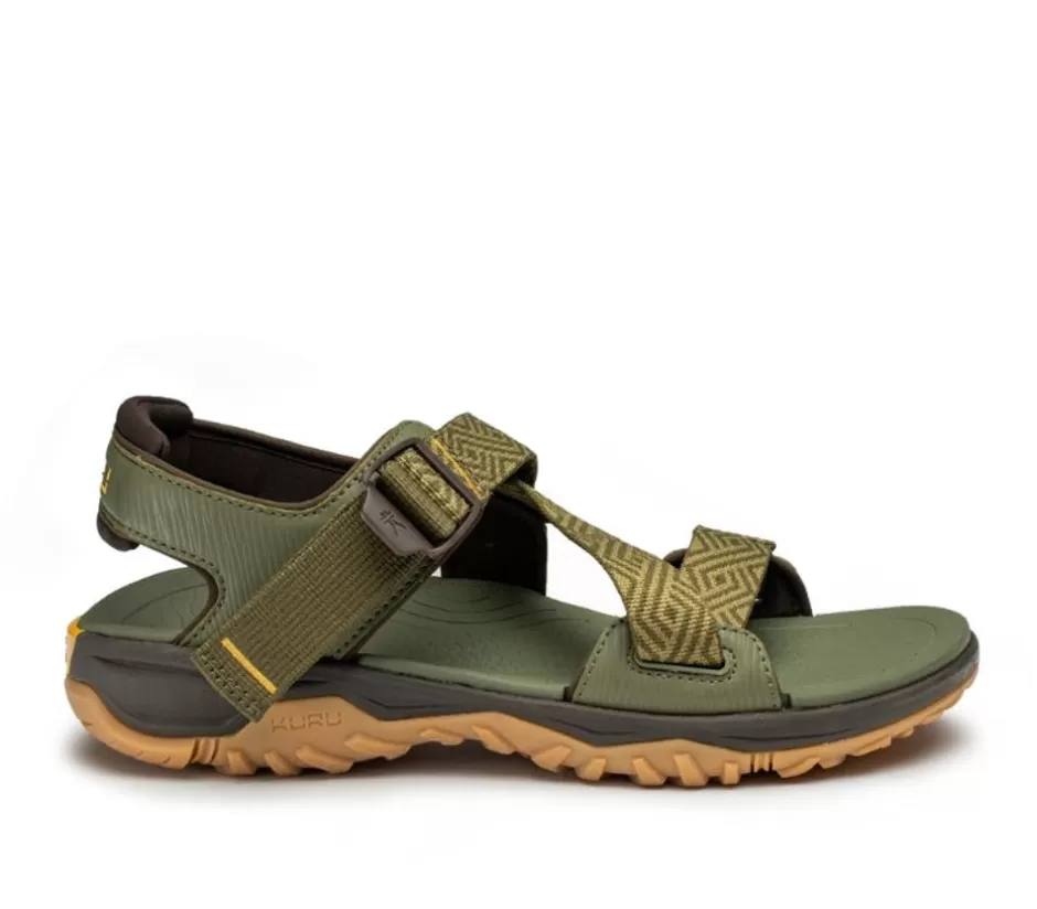 Sandals<KURU Footwear Current Olive Green-Golden Yellow