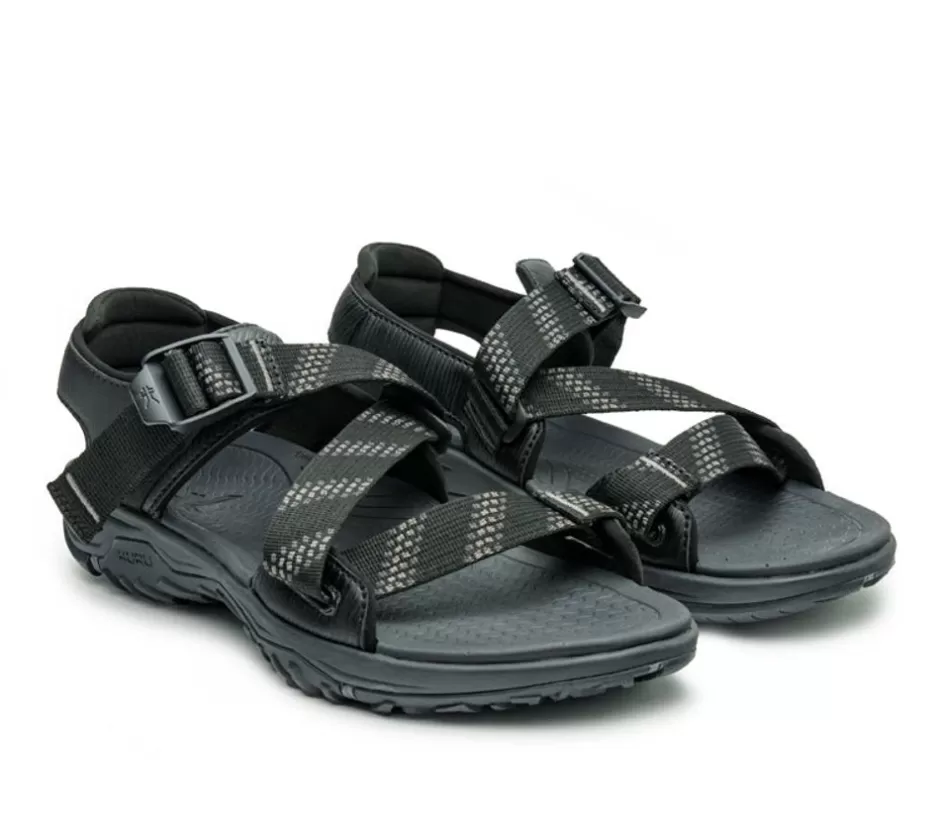 Sandals<KURU Footwear Current Jet Black-Slate Gray