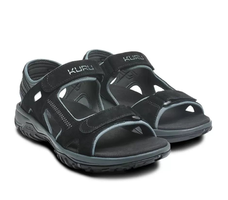 Sandals<KURU Footwear Tread Jet Black-Empire Steel